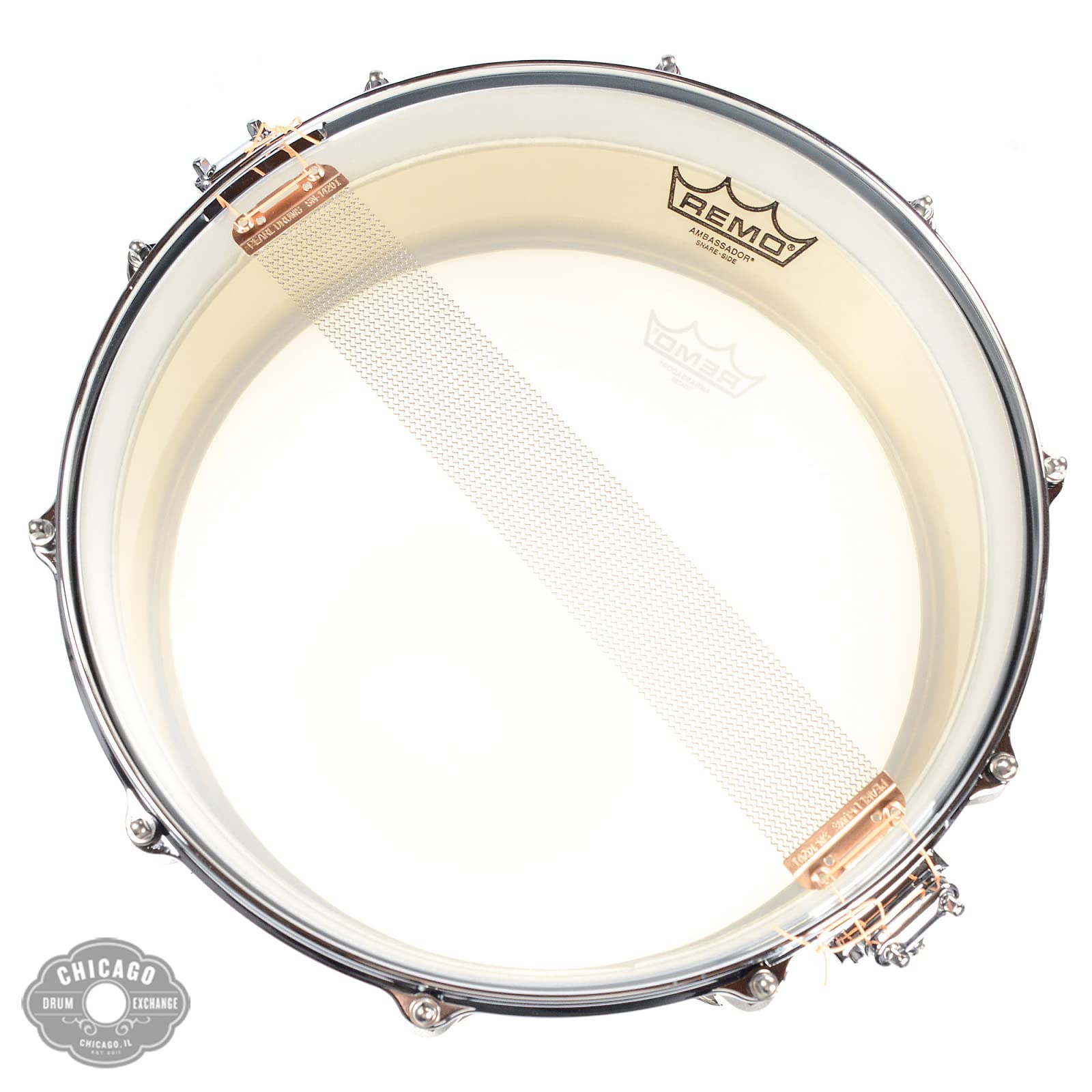 パーカッション・打楽器 PEARL FREE FLOATING SYSTEM Vintage Pearl 8x14 Free Floating System Snare Drum Maple